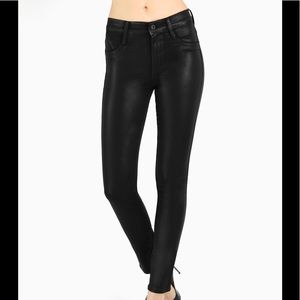 James Jeans high rise black coated jeans